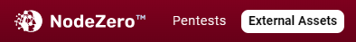 The External Assets link is in top level navigation of the UI.