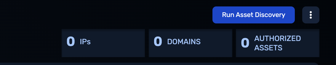 Asset Groups page - Run Asset Discovery button